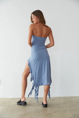 Elsa Strapless Drape Midi Dress