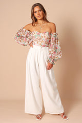 Acantha Bodysuit - Beige Floral