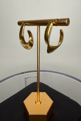 Misha Abstract Hoop Earrings