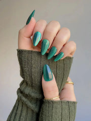 Emerald Green Nail Designs Cat-eye Nails