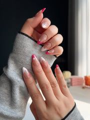 Spring Red Flower Nails