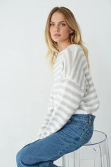 Celia Striped Knit Sweater