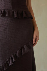 Vanita Ruffled Halter Maxi Dress