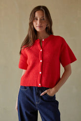 Gabriette Ribbed Knit Cardigan