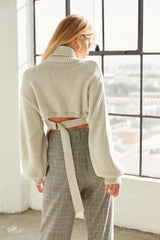 Merrill Open Back Turtleneck Sweater