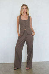 Rina Wide Leg Linen Pants