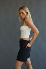 Levi's 501 Mid Thigh Shorts Lunar Black