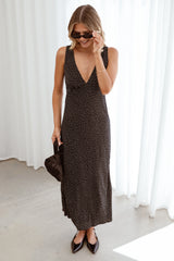 Mirae Maxi Dress - Black Polka Dot