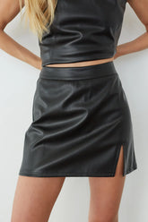 Yara Faux Leather Skort