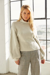 Merrill Open Back Turtleneck Sweater