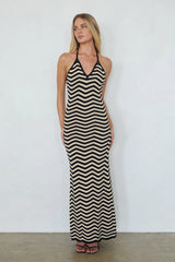 Dua Striped Knit Maxi Dress