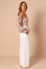 Acantha Bodysuit - Beige Floral
