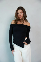 Kate Asymmetrical Sweater Top