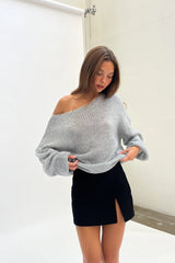 Raven Off The Shoulder Knit Sweater