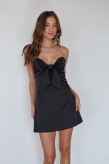 Jillian Strapless Bow Mini Dress