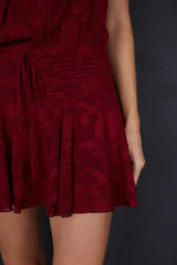 Yaz Textured Mini Dress Romper