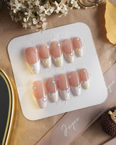 Rainbow Bubbles French Tip