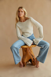 Janelle Open Back Sweater Top