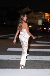 Nayla Baggy Satin Tie Pants