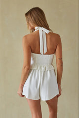 Trisha Halter Ruffle Romper
