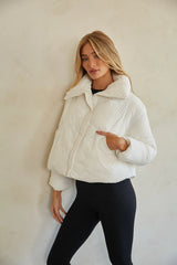 Violet Cloud Puffer Jacket