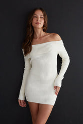 Zara Foldover Sweater Mini Dress
