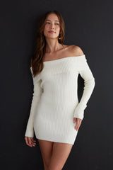 Zara Foldover Sweater Mini Dress
