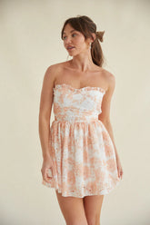 Kaylie Floral Eyelet Lace Mini Dress