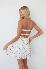 Savannah Polka Dot Twist Front Romper