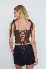 Serenity Bow Strap Corset Top