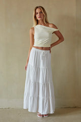 Fern Linen Tiered Maxi Skirt