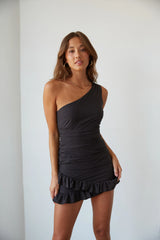 New York One Shoulder Bodycon Mini Dress