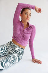 Glendale Collared Crop Top