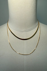 Millie Double Flat Chain Layered Necklace