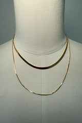Millie Double Flat Chain Layered Necklace