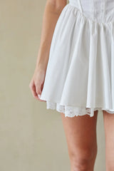 Belle Lace Trim Corset Mini Dress