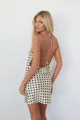 Trixie Polka Dot Halter Mini Dress