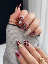Tip Burgundy Nails