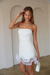 Juliette Ruched Strapless Mini Dress