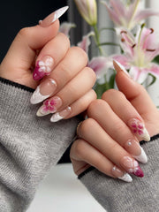 Duchess Purple 3D Floral Press-On Nails