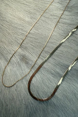 Millie Double Flat Chain Layered Necklace