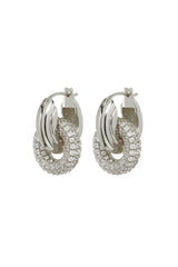 LUV AJ Pave Interlock Hoops
