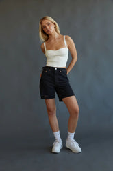 Levi's 501 Mid Thigh Shorts Lunar Black