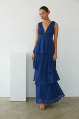 Charlene Chiffon Tiered Maxi Dress