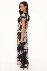 Arella Maxi Dress - Black Floral
