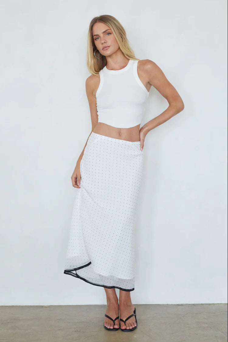 Melissa Polka Dot Midi Skirt
