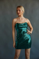Karina Sequin Corset Bodycon Mini Dress