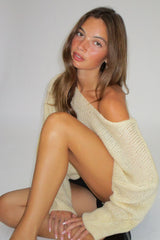 Raven Off The Shoulder Knit Sweater