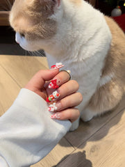 Red Kitty Nails Berry Darling