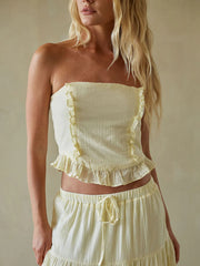 Simona Ruffle Tube Top